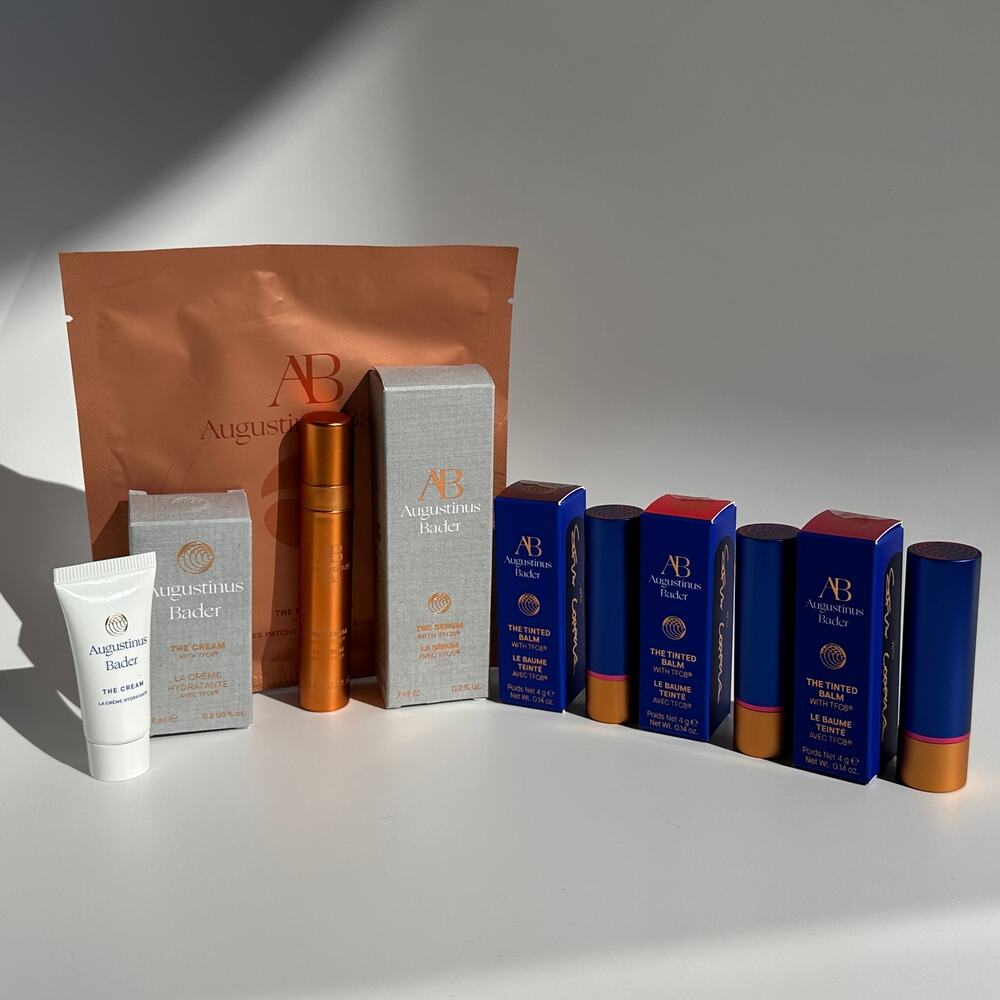 Augustinus Bader Set The Tinted Lip Balm 1 2 & 3 + Eye Patches, Serum & Cream